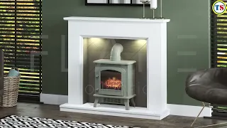 Be Modern Colman Electric Stove Matt Black Fire | Toolstation