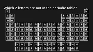Which 2 letters are not in the periodic table?