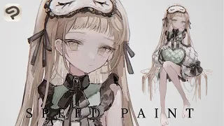 【Illustration Making with Commentary】-Drawing original character-No.2｜CLIP STUDIO screen recording