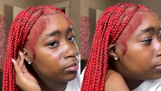 How to do knotless box braids on yourself | Beginner friendly