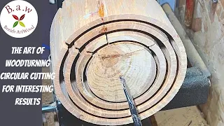 The ART of woodturning : Circular cutting for INTERESTING results👍