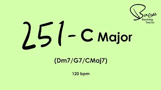 251 C  Major Jazz Backing Track - 120 bpm