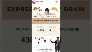 Express Entry Draw #251 Score - 486, June 27, 2023. Invitations issued: 4,300
