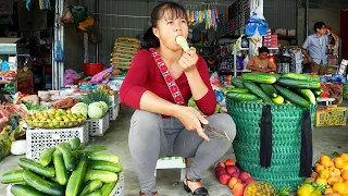 Harvesting Long Cucumber Goes To Market Sell - Village Farm Life | Phuong Daily Harvesting