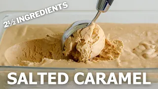 2½ Ingredients Salted Caramel Ice Cream Recipe