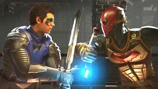 Injustice 2 - Robin Vs Red Hood - All Intro Dialogue/All Clash Quotes, Super Moves