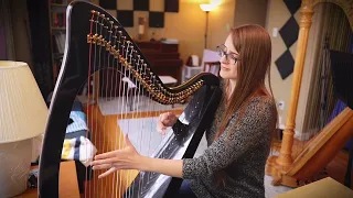 Golden Hour - JVKE | Lever Harp Cover + Sheet Music