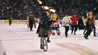 Darth Vader Plays Flaming Bagpipes Riding a Unicycle on Ice