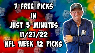 NFL Picks for Sunday 11/27/22 Week 12 NFL Tips and Predictions | 7 NFL Betting Picks
