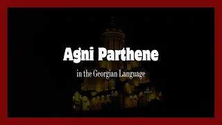 Georgian Byzantine orthodox chant: Agni Parthene | აგნი პართენე ქართულ ენაში