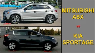 Mitsubishi Outlander Sport / ASX / RVR AWC vs Kia Sportage AWD - @4x4.tests.on.rollers