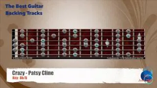 🎸 Crazy - Patsy Cline Guitar Backing Track with scale chart