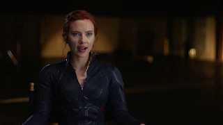 AVENGERS ENDGAME "Black Widow" Scarlett Johansson On Set Interview