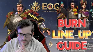 ERA OF CONQUEST! BURN BABY BURN! FULL BURN LINE UP GUIDE! Burn Heroes To Use And INVEST INTO TOO!