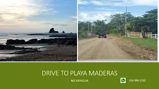 Playa Maderas Beach Nicaragua drive to the beach