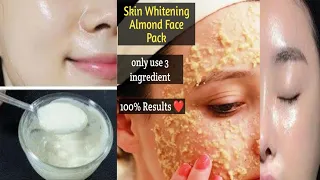 Homemade viral face pack | Skin whitening Almond Face pack For Summer |Glowing skin |  @hsworld9995