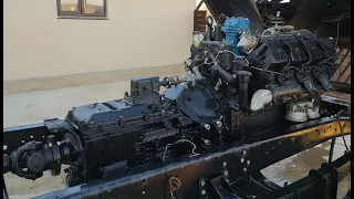 Газ 66 с двигателем камаз V8 10.8l.gaz 66 with kamaz engine.Установил двигатель