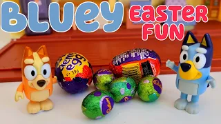 Bluey Easter Special Fun! Bluey Easter Egg Hunt with Bluey toys | Disney Junior Cadbury Easter eggs