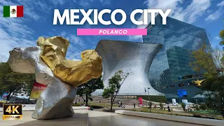 4K WALK MEXICO CITY Polanco CDMX Museo SOUMAYA Documentary Walking Tour Inmersive sound🎧Travel Guide