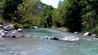 Turquoise water of East Fork San Gabriel river