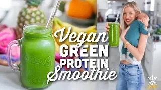 Vegan Green Protein Smoothie | Detoxifying & Energizing