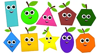 Ten Little Shapes, Kids Preschool Learning And Nursery Rhyme