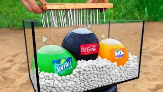 Coca-Cola, Sprite, Fanta vs Mentos & Nail Beds!