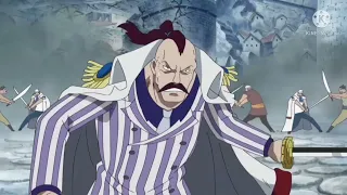 Whitebeard's pirates backing up luffy at marineford (English Dub)