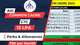 AAI -JE Common Cadre/Sr. Assistant/Jr.Assistant Salary Details 2023