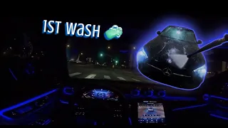 Top of  Luxury! POV Night Drive in the Brand New Mercedes-Benz C300 AMG(With ASMR & SelfWash Bonus!)