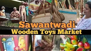 WATCH India's Largest Wooden Toys Market | Archana Arte Shopping in Sawantwadi | Tasty Safar in Goa