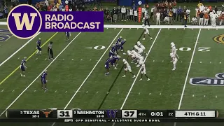 Washington Radio broadcast of the Sugar Bowl Ending | 2023 College Football
