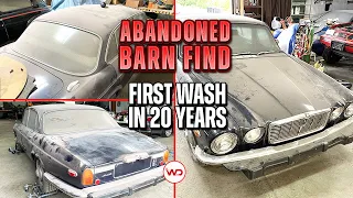 ABANDONED BARN FIND First Wash In 20 Years V12 Jaguar XJ! Satisfying Car Detailing Restoration