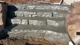 artificial rock stairs, amazing work 👌