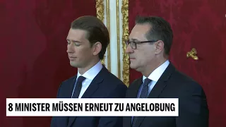 Acht Minister müssen erneut zur Angelobung