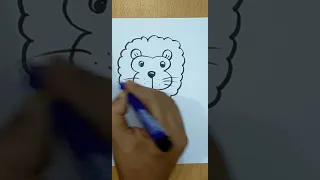 lion drawing very easy #shorts