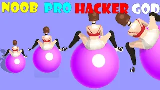 NOOB vs PRO vs HACKER vs GOD - Yoga Ball Run