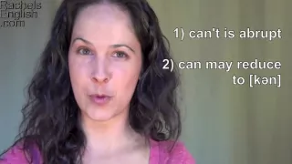 How to Pronounce Can vs. Can't -- American English Accent