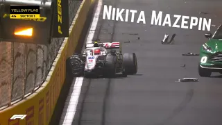 Nikita Mazepin Crash Compilation