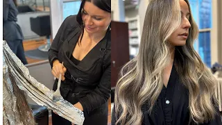 REVERSE BALAYAGE Salon Hair Color Tutorial | Rebalancing with Lived In Dimension | Daniella Benita
