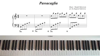 Passacaglia - Handel / Halvorsen | Piano Tutorial. Yamaha DGX 670