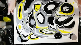 Fluid art - Acrylic pouring /Big canvas/ Жидкий акрил - акриловая заливка