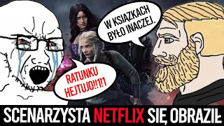 SCENARZYSTA "Wiedźmina" NIE ZNA KSIĄŻKI i OBRAŻA SIĘ NA FANÓW 😆 Netflixowa telenowela trwa