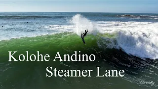 Kolohe Andino Surfing Steamer Lane in Santa Cruz, California - October 26th and 27th, 2021