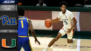 Pitt vs. Miami Condensed Game | 2020-21 ACC Men's Basketball