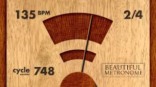 135 BPM 2/4 Wood Metronome HD