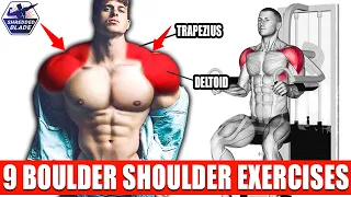 9 Best Shoulder Exercises for Boulder Shoulders | 9 Best Exercises for BIGGER SHOULDERS and TRAPS