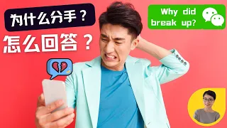 你为什么分手？用微信聊天学中文 - 日常中文对话 Typical Conversations Between Two Friends in Chinese