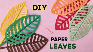 DIY PAPER LEAVE/How to Make a Paper Leaf/How to Cut a Leaf With Paper/Paper Leaf Tutorial