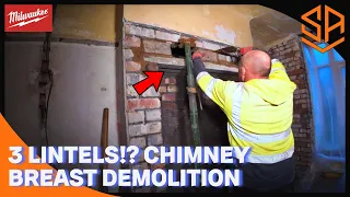 DO NOT TRY THIS AT HOME !! CHIMNEY BREAST DEMOLITION FOR A COOKER